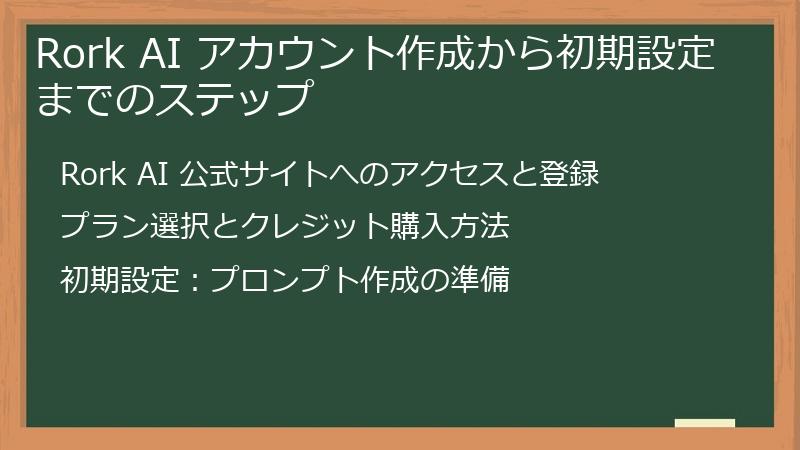 Rork AI アカウント作成から初期設定までのステップ