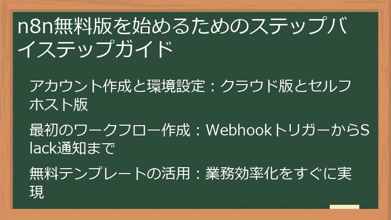 n8n無料版を始めるためのステップバイステップガイド