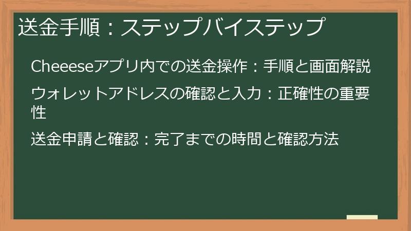 送金手順：ステップバイステップ