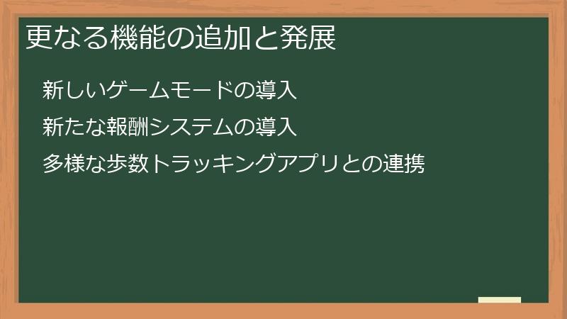 更なる機能の追加と発展