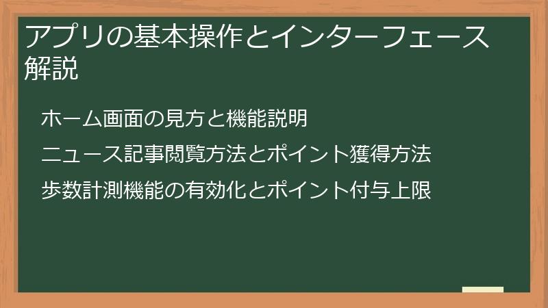 アプリの基本操作とインターフェース解説