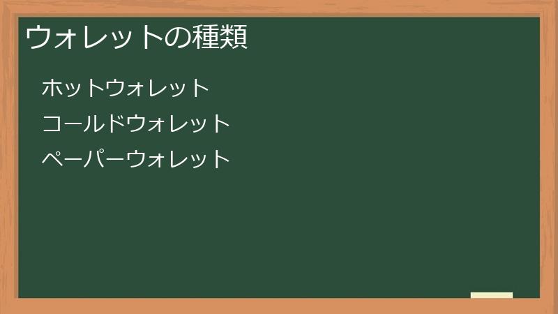 ウォレットの種類
