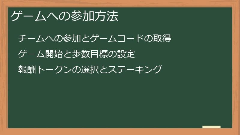 ゲームへの参加方法