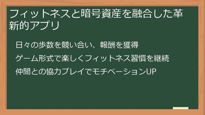 フィットネスと暗号資産を融合した革新的アプリ