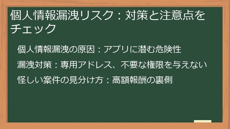 個人情報漏洩リスク：対策と注意点をチェック