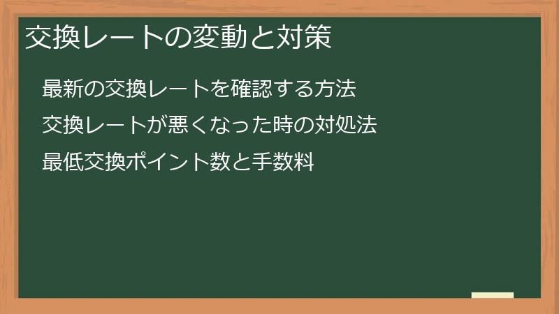 交換レートの変動と対策