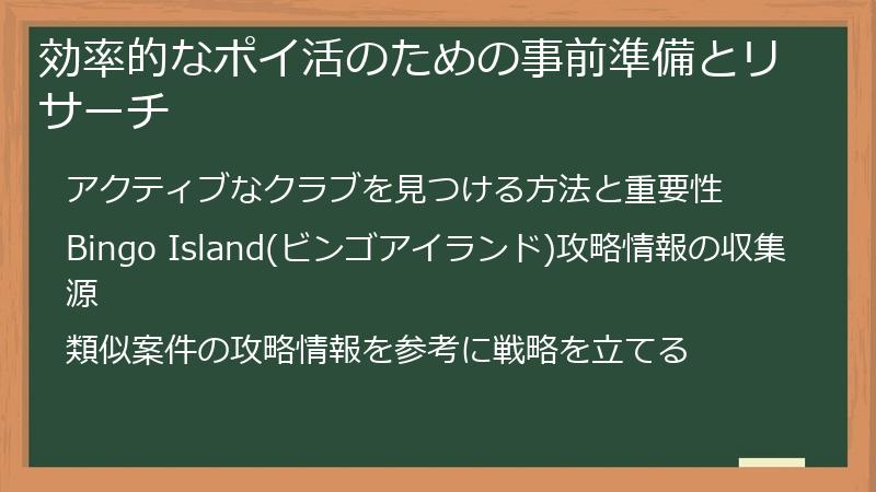 効率的なポイ活のための事前準備とリサーチ