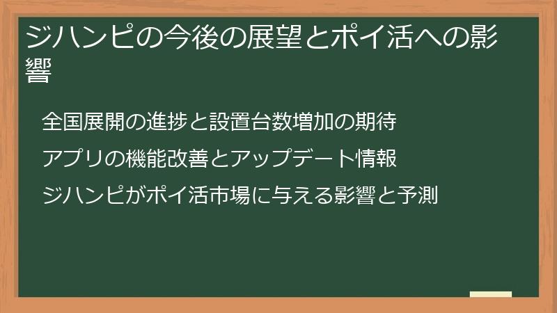 ジハンピの今後の展望とポイ活への影響