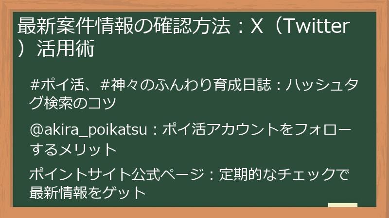 最新案件情報の確認方法：X（Twitter）活用術