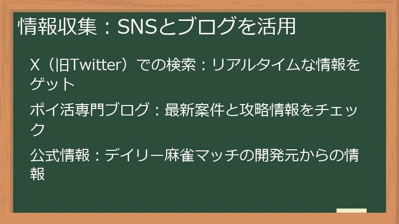 情報収集:SNSとブログを活用