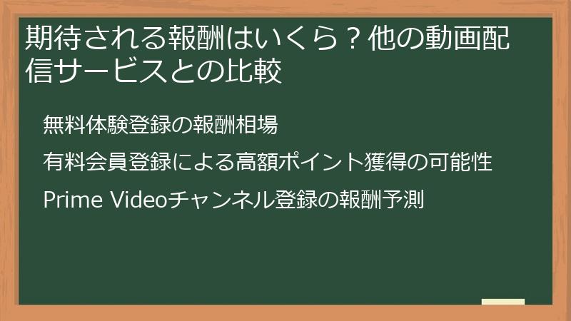 期待される報酬はいくら?他の動画配信サービスとの比較