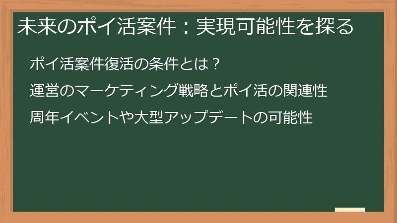 未来のポイ活案件：実現可能性を探る