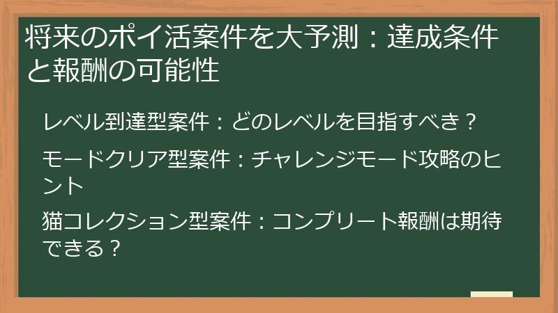 将来のポイ活案件を大予測：達成条件と報酬の可能性