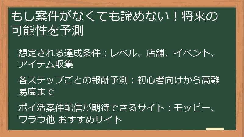もし案件がなくても諦めない！将来の可能性を予測