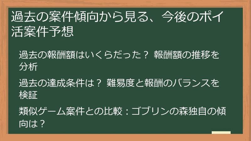 過去の案件傾向から見る、今後のポイ活案件予想