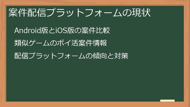 案件配信プラットフォームの現状