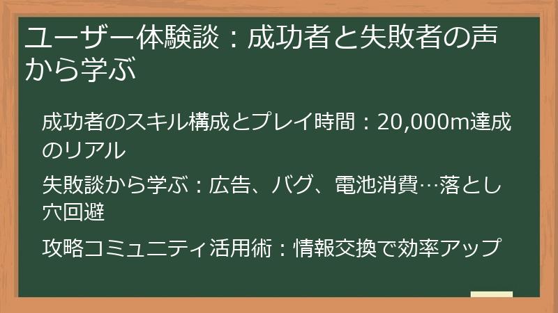ユーザー体験談:成功者と失敗者の声から学ぶ