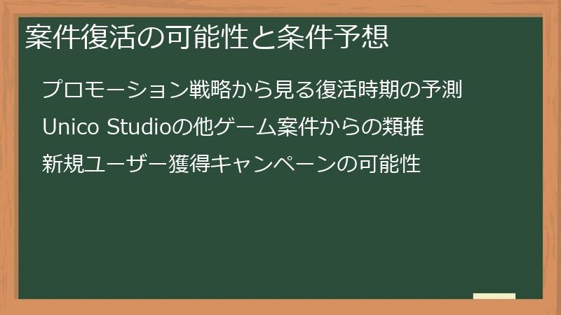 案件復活の可能性と条件予想