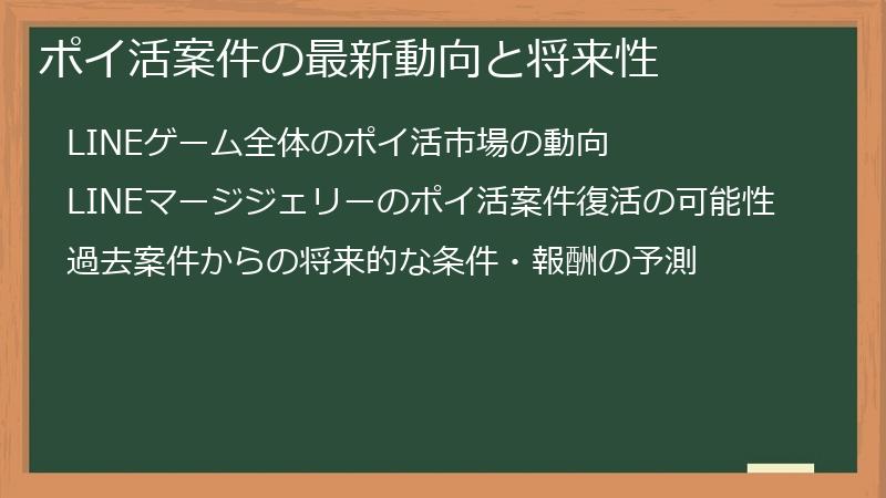 ポイ活案件の最新動向と将来性