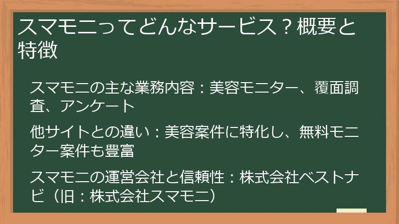 スマモニってどんなサービス？概要と特徴