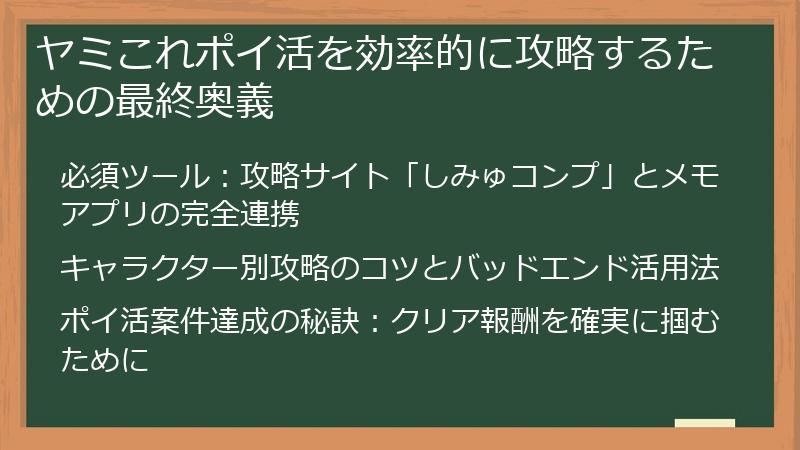 ヤミこれポイ活を効率的に攻略するための最終奥義