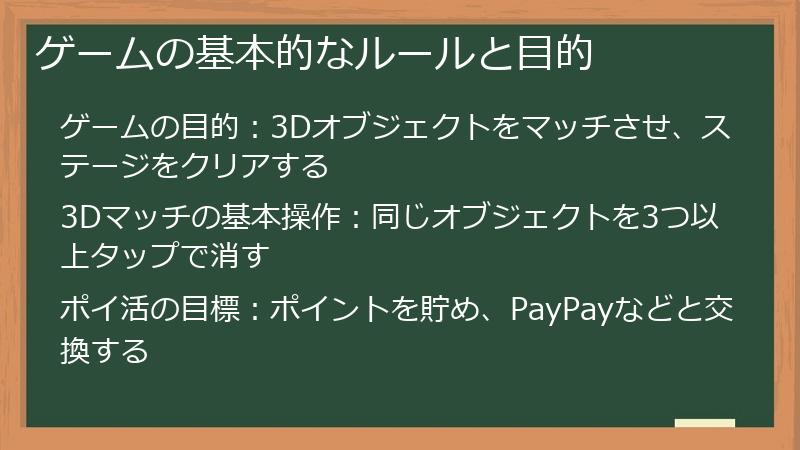 ゲームの基本的なルールと目的