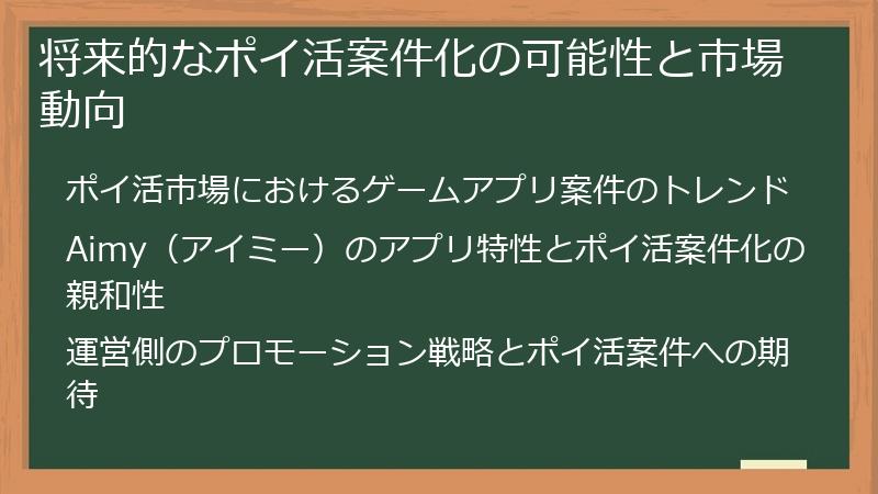 将来的なポイ活案件化の可能性と市場動向