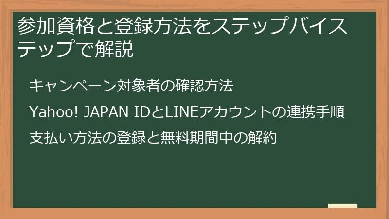 参加資格と登録方法をステップバイステップで解説