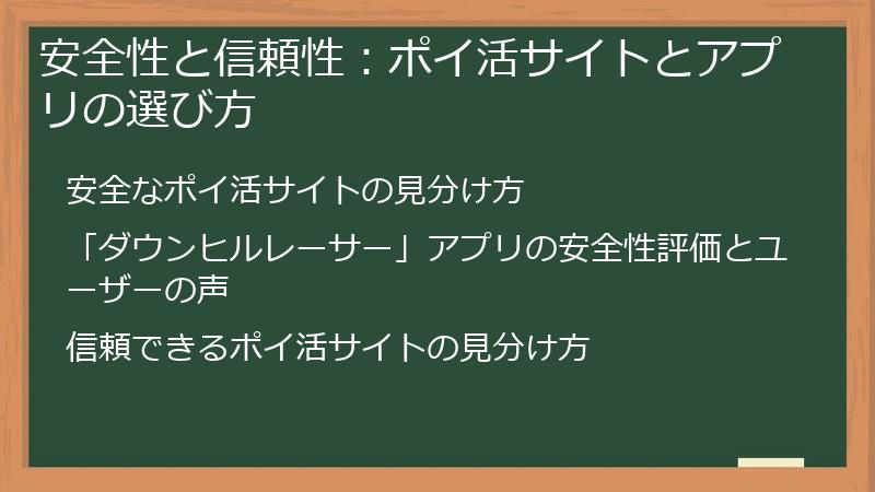 安全性と信頼性：ポイ活サイトとアプリの選び方