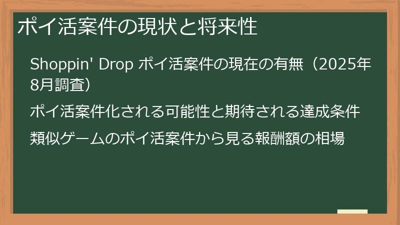 ポイ活案件の現状と将来性