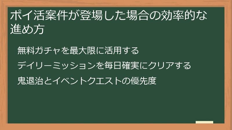 ポイ活案件が登場した場合の効率的な進め方