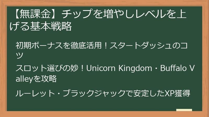 【無課金】チップを増やしレベルを上げる基本戦略