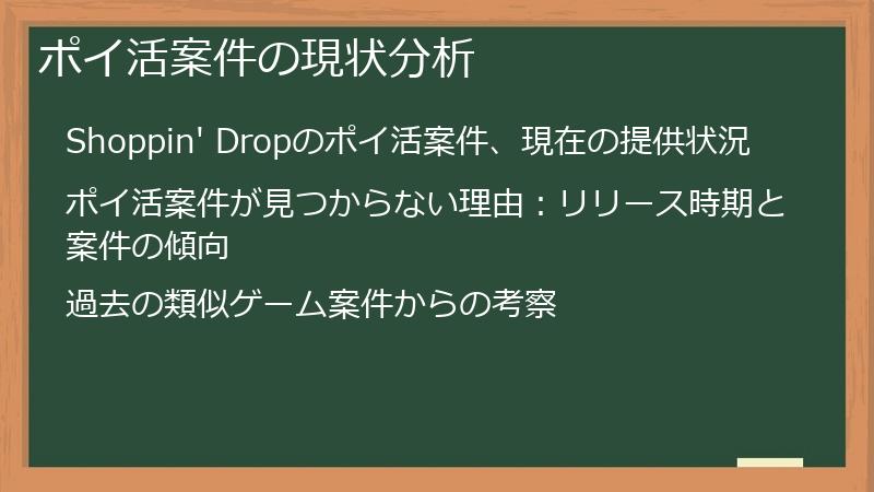 ポイ活案件の現状分析