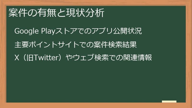 案件の有無と現状分析