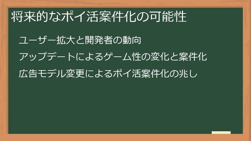 将来的なポイ活案件化の可能性