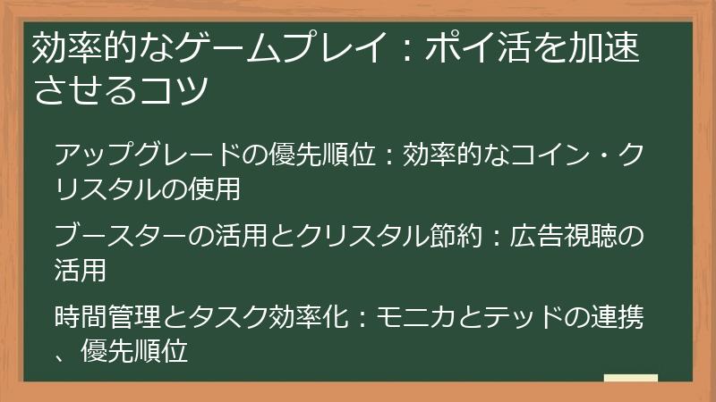 効率的なゲームプレイ：ポイ活を加速させるコツ