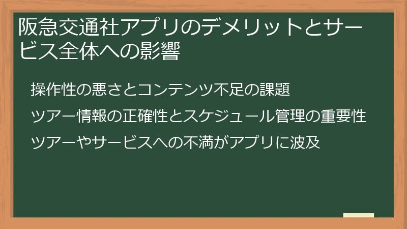 阪急交通社アプリのデメリットとサービス全体への影響
