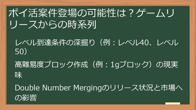 ポイ活案件登場の可能性は？ゲームリリースからの時系列