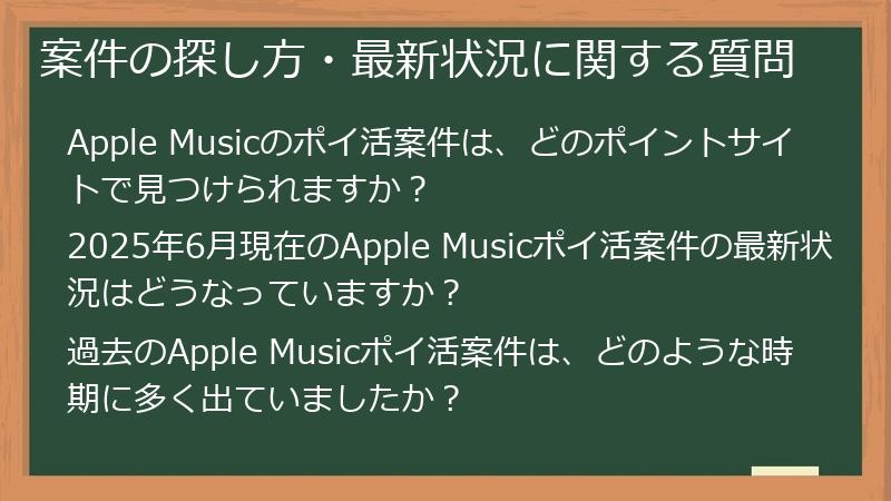 案件の探し方・最新状況に関する質問