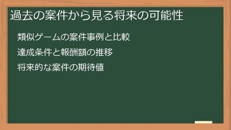 過去の案件から見る将来の可能性