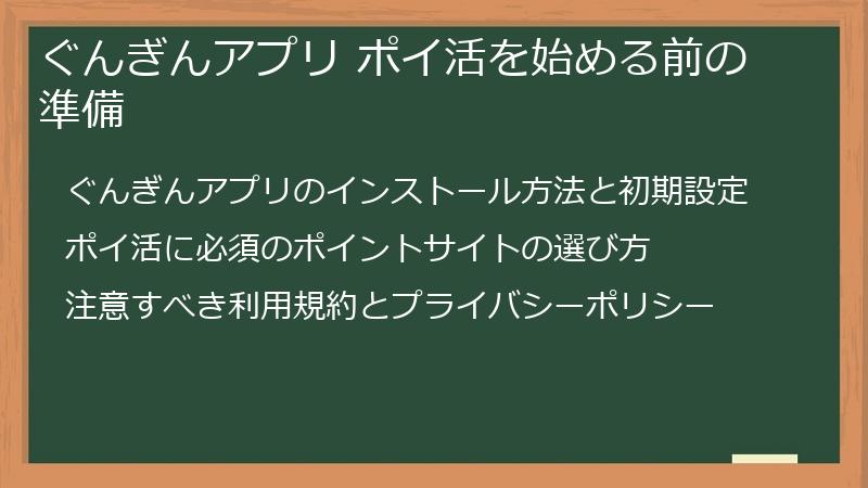 ぐんぎんアプリ ポイ活を始める前の準備