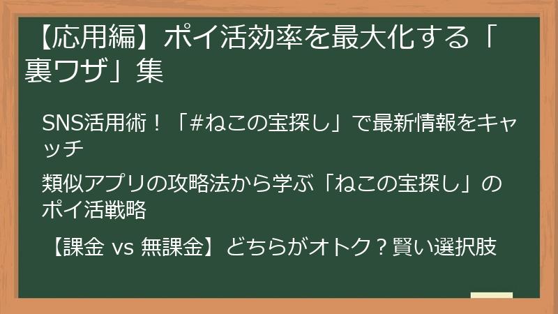 【応用編】ポイ活効率を最大化する「裏ワザ」集