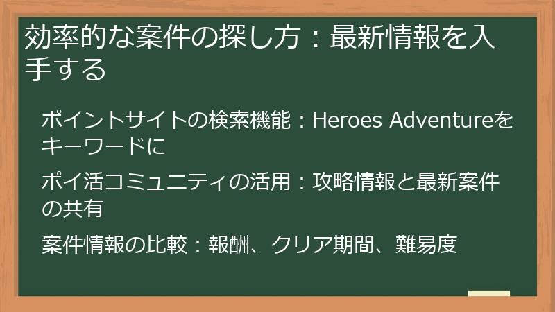効率的な案件の探し方：最新情報を入手する