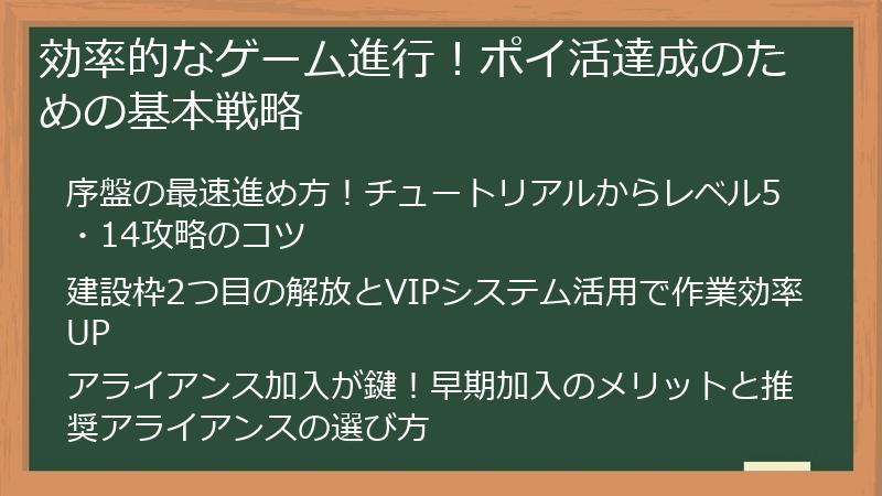 効率的なゲーム進行！ポイ活達成のための基本戦略