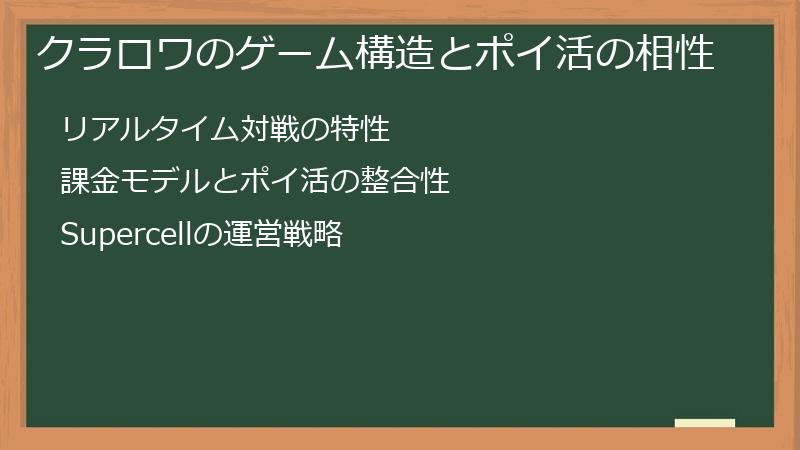 クラロワのゲーム構造とポイ活の相性