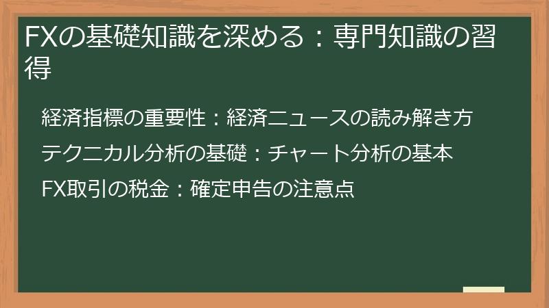 FXの基礎知識を深める：専門知識の習得