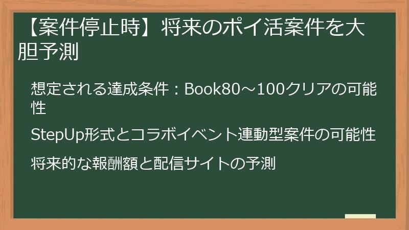 【案件停止時】将来のポイ活案件を大胆予測