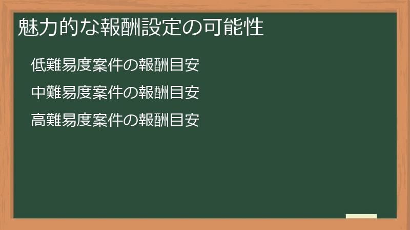 魅力的な報酬設定の可能性