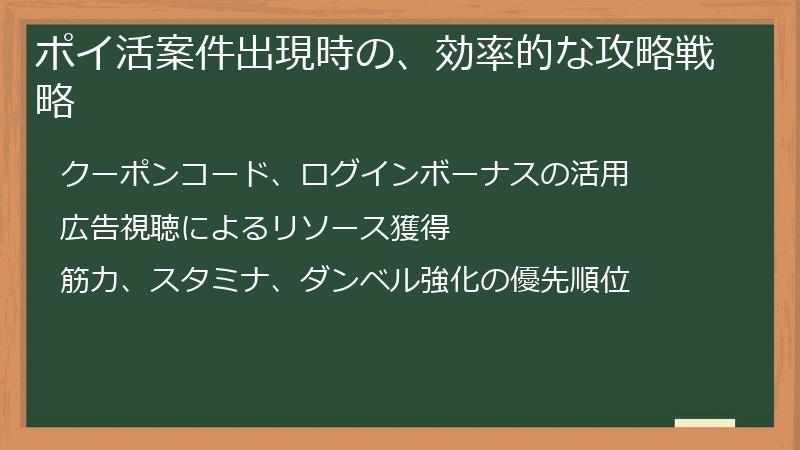 ポイ活案件出現時の、効率的な攻略戦略