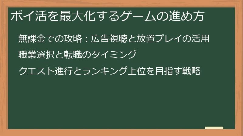 ポイ活を最大化するゲームの進め方